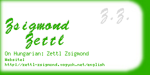 zsigmond zettl business card